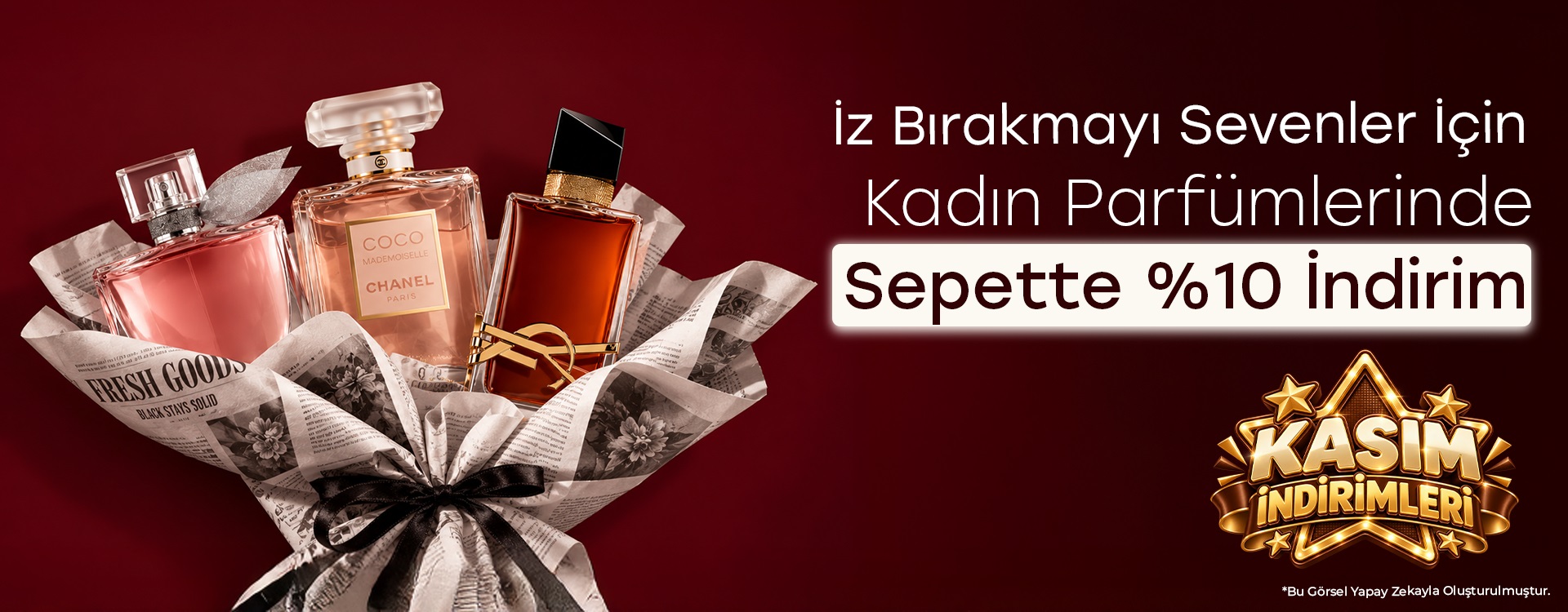 Kadın Parfümlerde Sepette %10 İndirim!