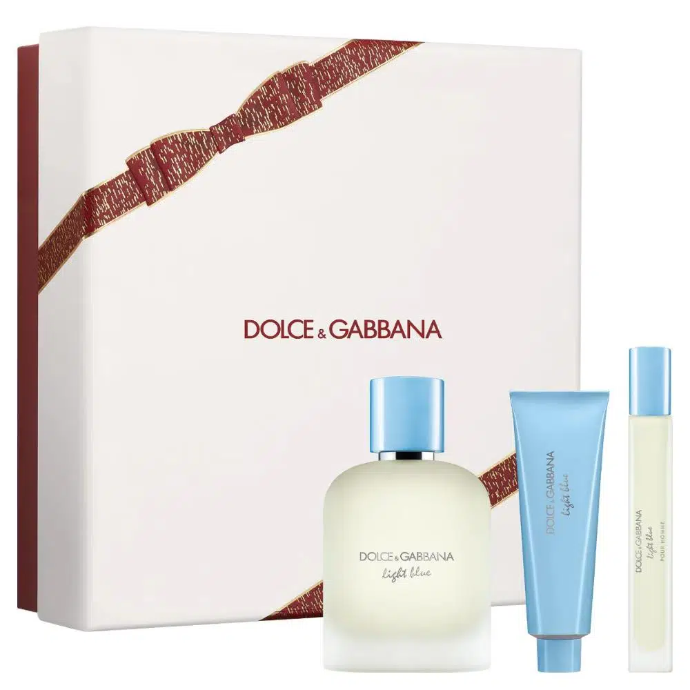 Dolce & Gabbana Light Blue Pour Homme EDT 100 ml + EDT 10 ml + 50 ml Shower Gel Erkek Parfüm Seti